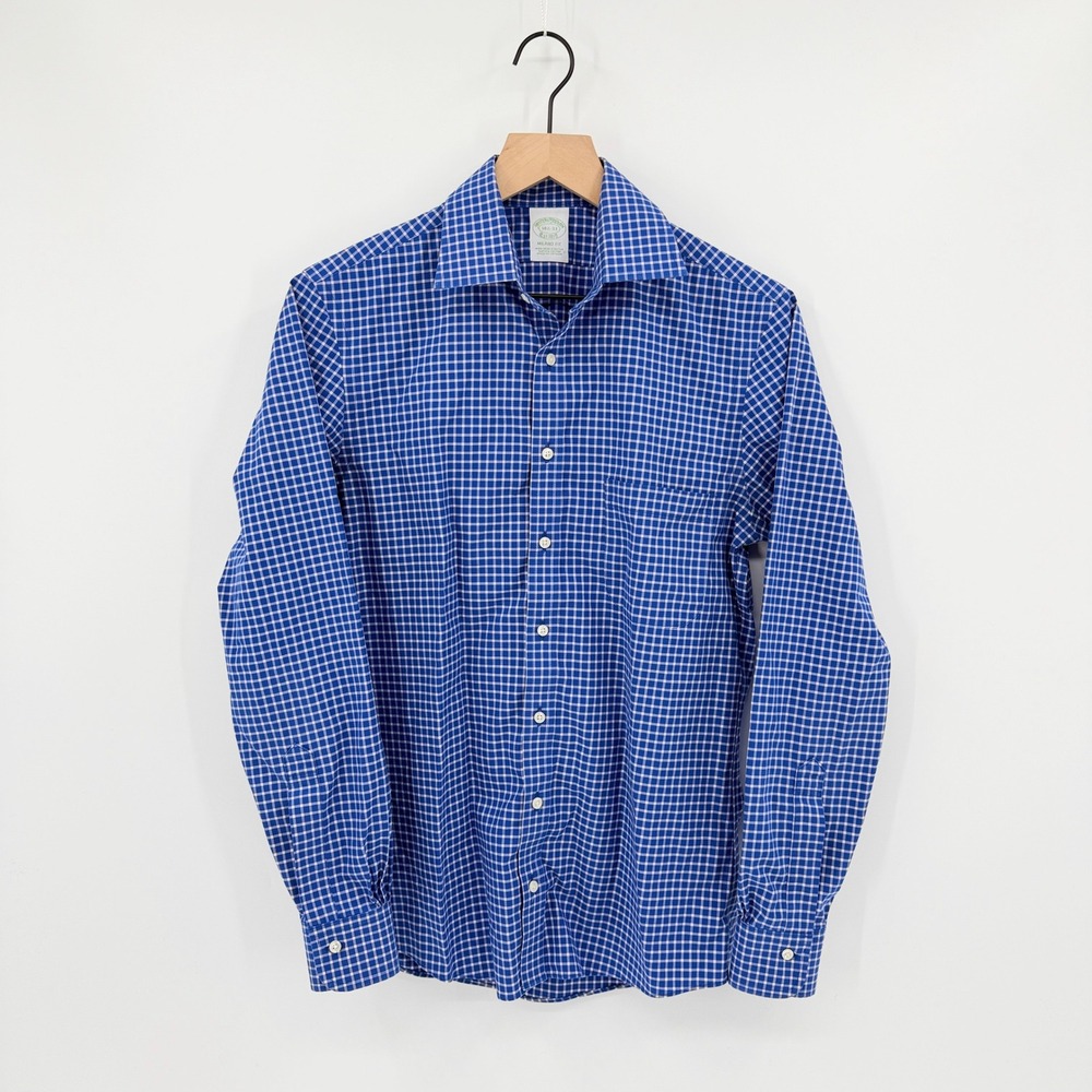 Brooks Brothers Professional Button Down Shirt Milano Fit Mens 14.5-33 Preppy